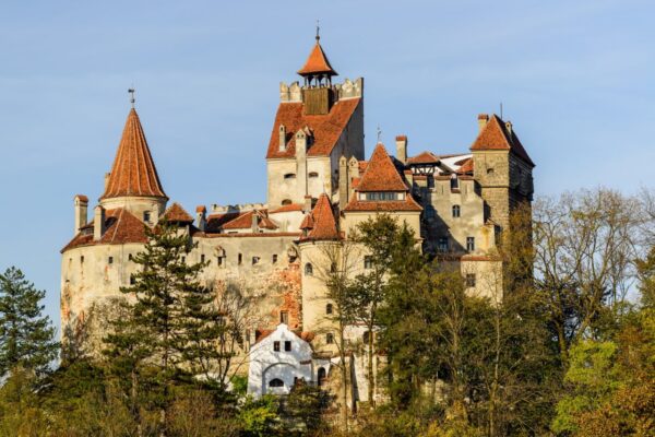 Bran Castle seen in ski in Transylvania, Romania skiing holidays for families-the best New Year's Eve Romania Ski Holidays