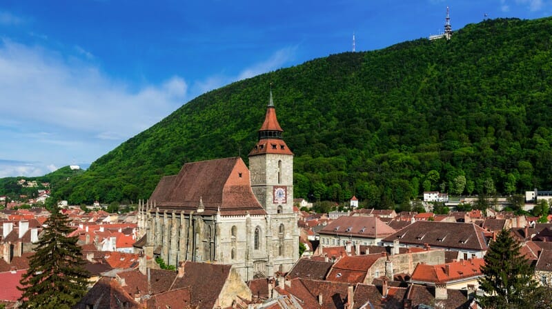 Black Church from Brasov, motorcycle tours in Europe